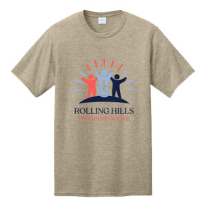 Rolling Hills Unisex CVC Short Sleeve Tee-Desert Tan Heather