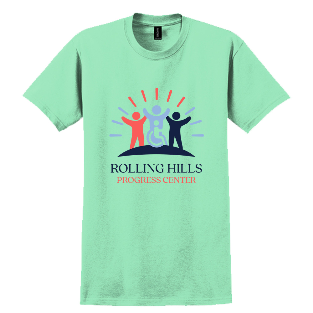 Rolling Hills Unisex Cotton Short Sleeve Tee-Mint