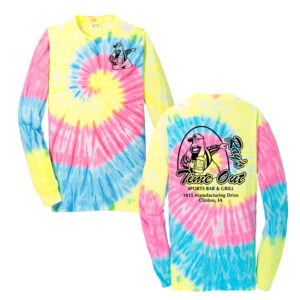 Rays Timeout Unisex Tie Dye Cotton Long Sleeve Tee-Neon Rainbow