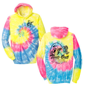 Rays Timeout Unisex Essential Tie-Dye Pullover Hooded Sweatshirt- Neon Rainbow