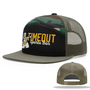 Rays Timeout Richardson 7 Panel Trucker Cap -Tri Color-Black Green Camo Loden