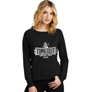Rays Timeout District Women’s Featherweight French Terry Long Sleeve Crewneck-Black