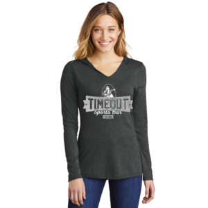 Rays Timeout District Women’s Perfect Tri Long Sleeve Hoodie Tee-Black Frost