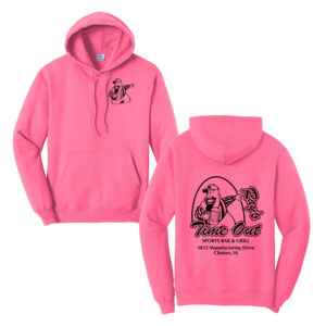 Rays Timeout Unisex Fleece Hooded Sweatshirt-Neon Pink