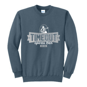 Rays Timeout Unisex Fleece Crewneck Sweatshirt-Steel Blue