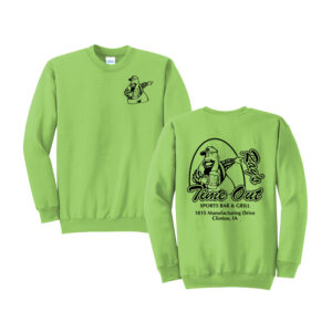 Rays Timeout Unisex Fleece Crewneck Sweatshirt-Lime