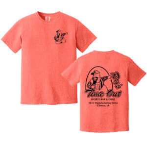 Rays Timeout Unisex Comfort Color Heavyweight Ring Spun Tee-Neon Red Orange