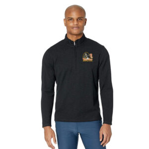 Rays Timeout Adidas 3-STRIPE 1/4 zip layering pullover  – BLACK MELANGE (XL, 2x, 3x)