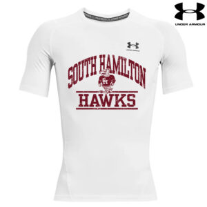 07. South Hamilton Football Under Armour Compression Short Sleeve Tee – White