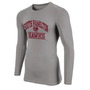 10. South Hamilton Football Compression Long Sleeve Tee – Grey