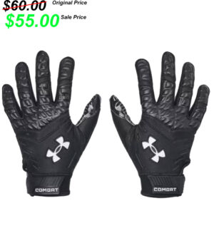24. Under Armour UA Combat Lineman Gloves – Black