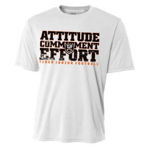 Tiger JR Football Adult Cooling Performance Tshirt-White