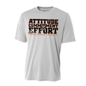 Tiger JR Football Adult Cooling Performance Tshirt-Silver