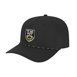 Tiger JR Football ICON performance rope golf cap-Black/Black/White
