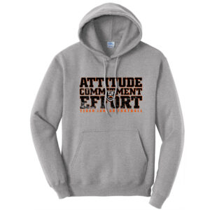 Tiger JR Football Unisex Fleece Hooded Sweatshirt-Athletic Heather