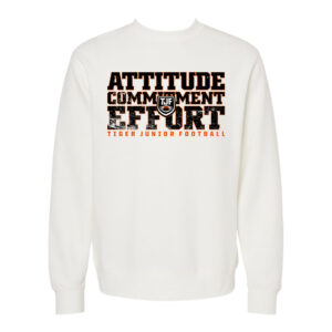 Tiger JR Football Independent Trading Midweight-Pigment Dyed crewneck sweatshirt Unisex-White