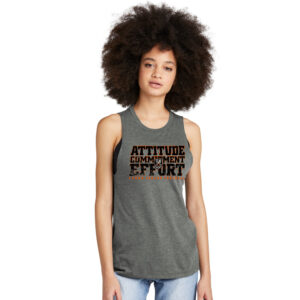 Tiger JR Football District Women’s Perfect Tri Muscle Tank-Heathered Charcoal