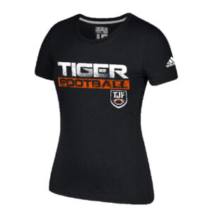Tiger JR Football Adidas Go To Performance Women’s Short Sleeve Tee-Black (S, XL, 2x)
