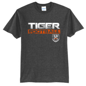 Tiger JR Football Unisex Short Sleeve Tee-Dark Heather Grey