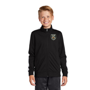 Tiger JR Football Sport-Tek  YOUTH Tricot Track Jacket-Black/White