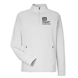 US Army Corps RI North End Men’s Rhythm Waffle Quarter-Zip Pullover-Platinum