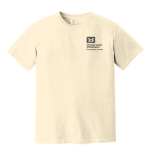 US Army Corps RI Unisex Comfort Colors Pigment Dyed Short Sleeve Shirt-Ivory
