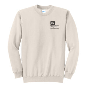 US Army Corps RI Unisex Fleece Crewneck Sweatshirt-Natural