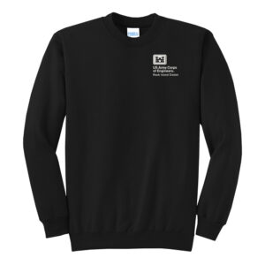 US Army Corps RI Unisex Fleece Crewneck Sweatshirt-Black