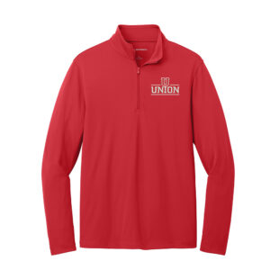 Union Tennis Port Authority Men Dry Zone UV Micro-Mesh 1/4-Zip-Rich Red