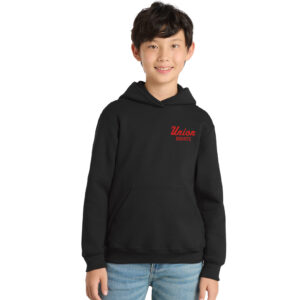 Union Tennis Youth Fleece Hooded Sweatshirt-Black
