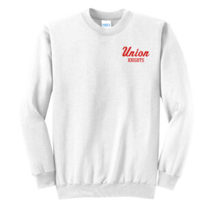 Union Tennis Unisex Fleece Crewneck Sweatshirt-White