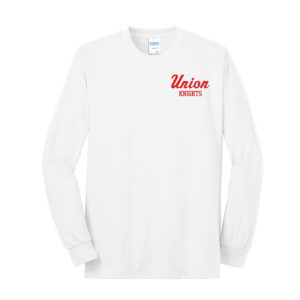 Union Tennis Unisex Cotton Long Sleeve Tee-White