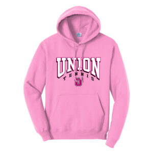 Union Tennis Unisex Fleece Hooded Sweatshirt-Candy Pink