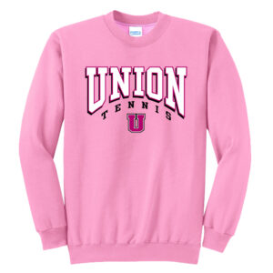 Union Tennis Unisex Core Fleece Crewneck Sweatshirt-Candy Pink