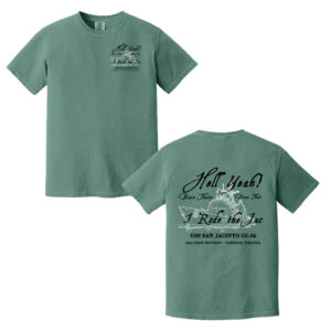 USS San Jacinto Unisex Comfort Colors Pigment Dyed Short Sleeve Shirt-Light Green