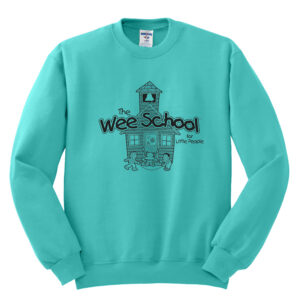 Wee School Unisex Fleece crewneck Sweatshirt-Scuba Blue