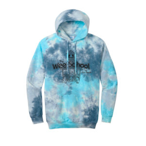 Wee School Unisex Crystal Tie-Dye Pullover Hoodie-Lagoon