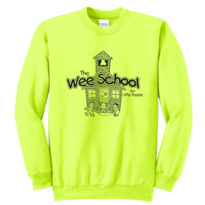 Wee School Unisex Fleece Crewneck Sweatshirt-Safety Green