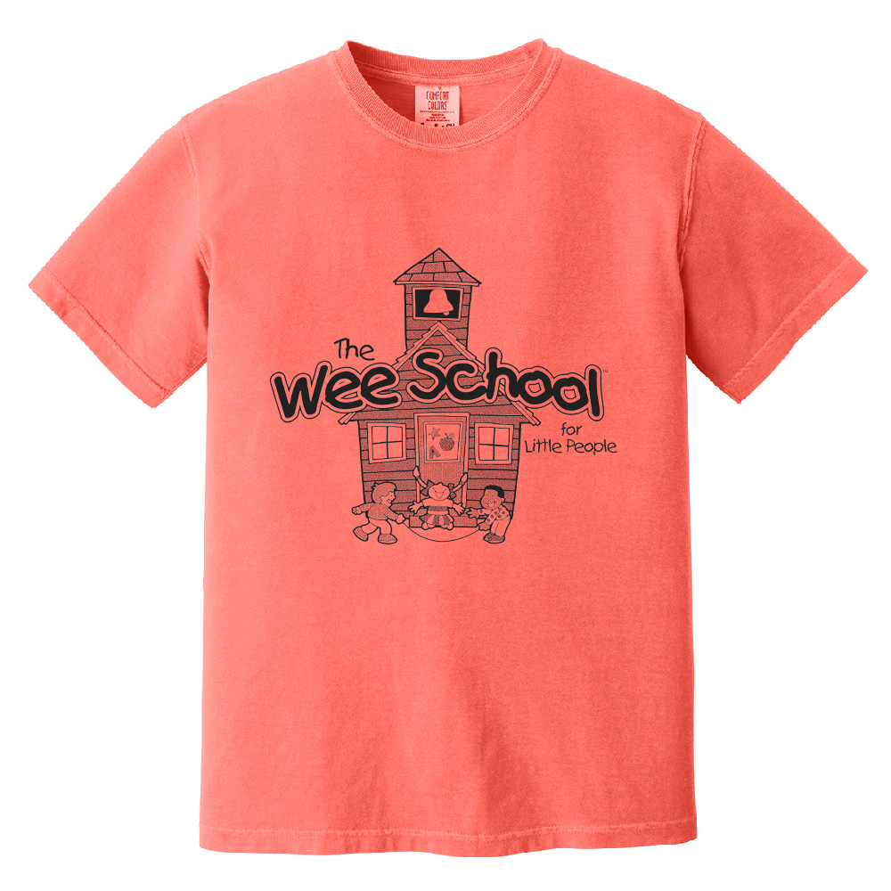 Wee School Unisex Comfort Color Heavyweight Ring Spun Tee-Neon Red Orange