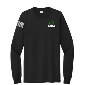 ADM BIO Unisex Cotton Long Sleeve Tee-Black