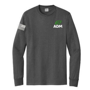 ADM BIO Unisex Cotton Long Sleeve Tee-Charcoal