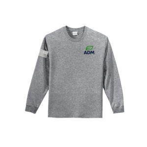 ADM BIO Unisex Cotton Long Sleeve Tee-Athletic Heather