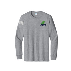 ADM BIO Tall Unisex Cotton Long Sleeve Tee-Athletic Heather