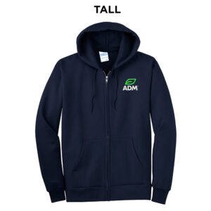 ADM BIO Tall Ultimate Full Zip Hoodie Adult-Navy