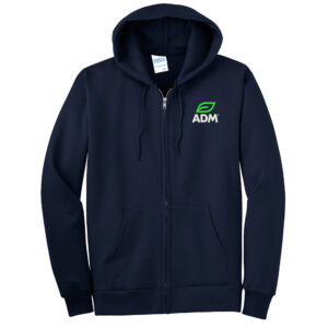 ADM BIO Adult Ultimate Full-Zip Hooded Sweatshirt-Navy