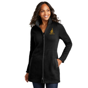 Augustana Maintenance Port Authority Ladies Arc Sweater Fleece Long Jacket-Black