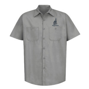 Augustana Maintenance Red Kap – Short  Sleeve Industrial Work Shirt-Light Grey