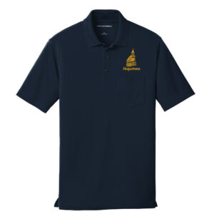 Augustana Maintenance Port Authority Dry Zone Men UV Micro-Mesh Pocket Polo-River Blue Navy