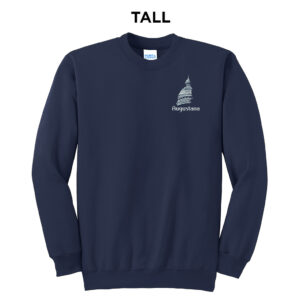 Augustana Maintenance Tall Fleece Crewneck Sweatshirt-Navy
