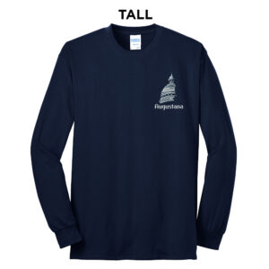 Augustana Maintenance Tall Cotton Long Sleeve Tee-Navy